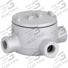 Conduit Outlet Body: Iron, GR, 1 1/2 in Trade Size, X Body, 72 cu in Body Capacity (MPN GRX150). Key specifications — Series: For Standard Body; Compatible Conduit Trade Size: 1-1/2 in; Thread Gender: Female; Hub Style: Threaded; Cover Included: Yes; Body Style: X; Connection Type: Threaded; Back Type: Round.