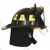 FIRE-DEX Fire Helmet: White, Fiberglass, Traditional Rear Brim, Chin Strap, Suspension (MPN 1910GF951). Key specifications — Color: White; Chin Strap: Yes; Brand: FIRE-DEX; Shell Material: Fiberglass; Style: Traditional Rear Brim; Suspension: Yes.