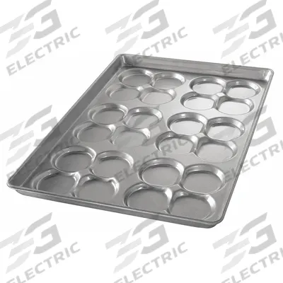 CHICAGO METALLIC Bun and Roll Pan: Aluminized Steel, 24 Slots, 17 3/4 in Overall Wd - Bun & Roll Pans