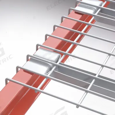 NASHVILLE WIRE Pallet Rack Decking: 46 in x 48 in, Waterfall, Flared Wire Decking - Flare-Channel Waterfall Wire Pallet Rack Decking