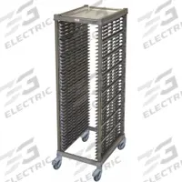 CAMBRO Sheet Pan Rack,Full Size 40 Pan,Zinc Cas: 40 Slots, 1 1/2 in Betw Shelves, 350 lb Capac (MPN EAUPR1826FA40580). Key specifications — Brand: CAMBRO; Color: Brushed Graphite; Material: Plastic; Nesting: No; Pan Size: 18 x 26 in; Product Type: Ultimate Sheet Pan Rack; NSF Certified: Yes; Full Size/Half Size: Full Size.