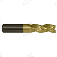 CLEVELAND Corner Radius End Mill: Carbide, ZrN Coated, 3 Flute, 1/8" Mill Dia, 3/8" LOC, 0.015" Rad (MPN C84150)
