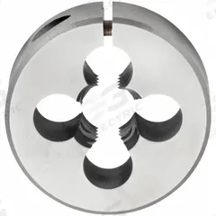 CLE-LINE Round Threading Die: 9/16"-18 UNF, 1 1/2 in OD, Adj, High Speed Steel (MPN C65882)
