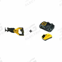 DEWALT Cordless Recip Saw: 1 Battery, 1 Charger, 1 1/8 in Stroke Lg, 3,200 Max. Strokes per Minute (MPN DCS382B/DCB2104C). Key specifications — attr1170520: Brushless; attr1179903: 4.0 Ah.