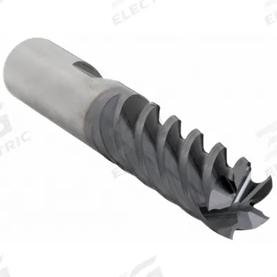 CLEVELAND Square End Mill: Carbide, TiAlN Coated, 5 Flute, 1" Mill Dia, 2" LOC, 4" OAL (MPN C80452) - Carbide Square End Mills for Hardened Materials