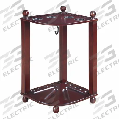 HATHAWAY Cue Rack: Mahogany, 16 in Overall Wd - Cue Stick & Pool Equipment Storage Racks