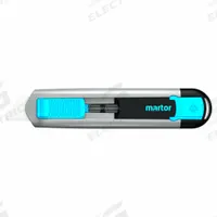 MARTOR Double-sided slider, ceramic blade: 143 mm Overall Lg, Textured, 17 mm Overall Wd, Aluminum (MPN 525001.17). Key specifications — attr307884: Button; attr307885: Ceramic Rounded Tip; attr307882: Black; attr307878: Textured; attr307881: Aluminum; attr324892: MARTOR.