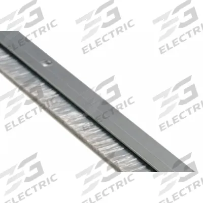 NATIONAL GUARD Door Sweep: Brush Insert, Aluminum, 48 in Lg, 1 1/4 in Wd - Door Sweeps