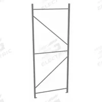 TENNSCO Bulk Storage Upright Frame: 120 in Overall Ht, 14 ga, 17,000 lb Load Capacity, Zinc-Plated (MPN BUF-48120). Key specifications — Overall Depth: 48 in; Color: Gray; Finish: Zinc-Plated; Brand: TENNSCO.