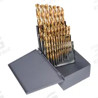 CHICAGO-LATROBE Jobber Length Drill Bit Set: 29 Pc, 1/16" to 1/2" by 64ths, 135° Split Point (MPN 41800). Key specifications — attr1236168: Metal Index; attr1236199: NAS 907 Type B.
