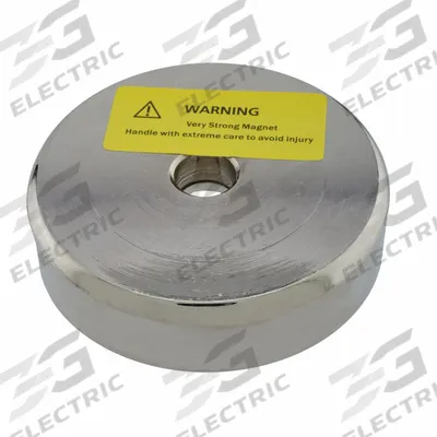 APPROVED VENDOR Rare Earth Magnet: Neodymium, 2 1/2 in Outside Dia, 0.406" Tap Size - Cup Rare Earth Magnets