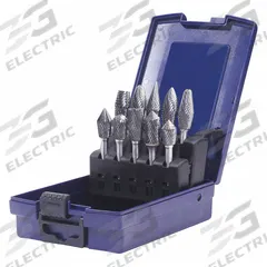 SGS PRO Carbide Bur Set: 1/4" Shank, Double/Single Cut, 1/2" Head Dia, 10 pc (MPN 18235). Key specifications — Trade Number: SG-5CO; Brand: SGS PRO.