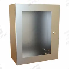 HAMMOND Electrical Enclosure: Stainless Steel, 20 in x 16 in x 8 in, NEMA 12/13/3R/4/4X, Hinged (MPN EN4SD20168WSS). Key specifications — Brand: HAMMOND; Closure Method: 1/4-Turn Latch; Enclosure Material: Stainless Steel; Knockouts: Not Included.