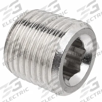 APPROVED VENDOR Plug: Hex Drive Solid Plug, 1/2 in, NPTF Threaded, Class 1000 - Nickel-Plated Threaded High-Pressure Pipe Fittings
