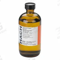 HACH COD Standard Solution: 200 mL Volume, 1,000 mg/L, Bottle, 7758-98-7, Solution, 2253929, 1. Key specifications — Brand: HACH; CAS Number: 7758-98-7; Chemical Family Type: Solution; Concentration: 1,000 mg/L; Container Type: Bottle; Manufacturer Part Number: 2253929; Product Type: COD Standard Solution.