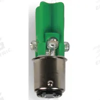 EDWARDS SIGNALING Compact LED Bulb: LED, Double Contact Bayonet (BA15d), (T) Tubular, T3-1/4, Green (MPN 270LEDG24V). Key specifications — Light Color: Green; Voltage: 24 V AC/DC; Brand: EDWARDS SIGNALING; Bulb Shape: T3-1/4.