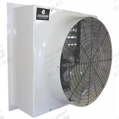 SCHAEFER Agricultural Exhaust Fan: Belt Drive, 48 in Blade, 1 hp, Totally Enclosed Air Over - Direct-Drive Cylinder Exhaust Fans