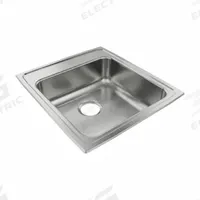JUST MANUFACTURING Bowl Drop-In Sink: 21 in Overall Lg, 19 1/2 in Overall Wd, 6 1/2 in Bowl Dp (MPN SLADA2119A652-J). Key specifications — Brand: JUST MANUFACTURING; Color Family: Silver/Gray.