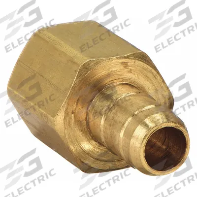 PARKER Barbed Fitting Adapter: 1/4 in ID x 1/4 in ID Size, Barbed x FNPT, Brass - Standard Brass Barbed Tube Fittings