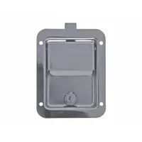 BUYERS PRODUCTS Vehicle Storage Latch: Paddle Latch, Truck Boxes, 5 1/2 in Overall Ht, Silver, Keys (MPN L3885). Key specifications — Type: Paddle Latch; Compatible with Manufacturer Model No.: 1701814; Compatible with Product Type: Truck Boxes; Includes: Keys; Material: Stainless Steel; Color: Silver; Brand: BUYERS PRODUCTS.