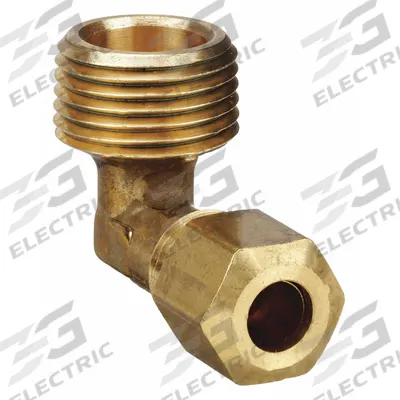 APPROVED VENDOR Compression Fitting Elbow: 1/4 in OD x 1/4 in Pipe Fitting Size - Low-Lead Standard Sleeve Brass Compression Fitting