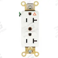 HUBBELL Receptacle: Duplex, 5-20, White, 125V AC, 20 A, 2 Pole / 3 Wire (MPN IG5362W)