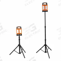 GROZ Temporary Job Site Light: 4,500 lm Max Brightness, LED, 4, 4 Brightness Levels, 2 Lamp Heads (MPN LED/680T). Key specifications — Battery Chemistry: Lithium Ion; Frame Color: Black/Orange; Lighting Technology: LED; Brand: GROZ; No. of Brightness Levels: 4.