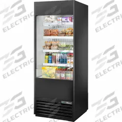 TRUE REFRIGERATION Refrigerated Merchandiser: 78 1/2 in x 30 in x 29 1/8 in, Black, 4 Shelves (MPN TOAM-30-HC~NSL01). Key specifications — attr1277723: TRUE REFRIGERATION; attr1277683: R-290; attr1277691: No; attr1277694: Black; attr1280716: Partial Glass Panel; attr1280729: TOAM.