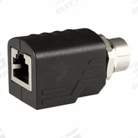 FINECABLES Adapter: M12 Female Straight x RJ45, Nickel Plated Brass, IP67, M12 Female Straight, RJ45 (MPN ASITPA-4512FD-S). Key specifications — Housing Material: Nickel Plated Brass; IP Rating: IP67; RJ45 Connector Type: M12 To RJ45 Adapter.
