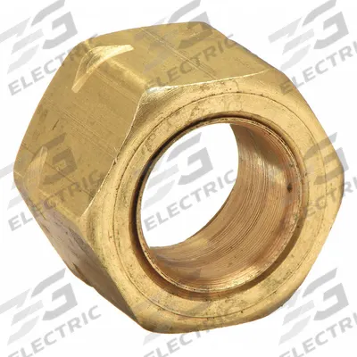 PARKER Compression Fitting Nut: 3/8 in OD Fitting Size, Compression, Brass - Self-Aligning Brass Compression Fittings