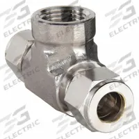 PARKER Compression Tee Fitting: 3/4 in OD x 3/4 in OD x 3/4 in Pipe Fitting Size, Stainless Steel (MPN 12FBT12N-316). Key specifications — Compatible Fitting Brands: Parker A-LOK; Brand: PARKER.