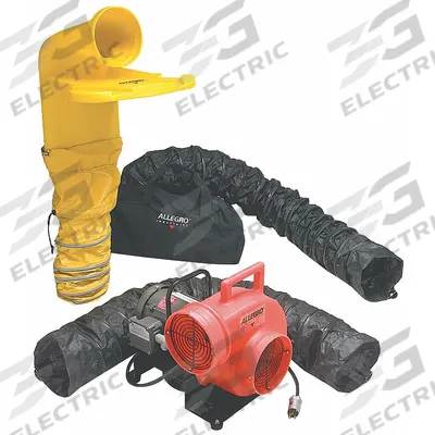 ALLEGRO Confined Space Blower Kit: 115/230 V AC, 8 in Duct Dia, 3/4 hp Horsepower - Explosionproof Centrifugal Blowers