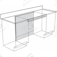 Knee Space Panel: 35 1/8 in Overall Ht, 2 in Overall Dp, 6 ft Overall Wd, Steel, 0 Drawers, 0 Doors (MPN GRJKSH-72ADJGG-2). Key specifications — Product Type: Knee Space Panel; Brand: INSTOCK; Material: Steel.