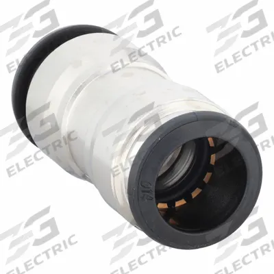 AIGNEP USA Push-Fit Union Fitting: 14 mm OD x 14 mm OD Size, Push-to-Connect x Push-to-Connect - Nickel-Plated Brass Tube Fittings