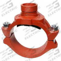 GRUVLOK Clamp Coupling: Clamp Tee, 6 in x 2 in x 2 in, Ductile Iron, EPDM Seal, 300 psi @ 150° F (MPN 0390173631). Key specifications — Brand: GRUVLOK; Maximum Operating Pressure: 300 psi @ 150° F; Fitting Pipe Size: 6 in x 2 in x 2 in.