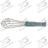 VOLLRATH Whip: 10 in Overall Lg, Nylon Handle, Aqua Handle, NSF Certified, Blue (MPN 47090). Key specifications — Brand: VOLLRATH; Dishwasher Safe: No; Handle Material: Nylon; NSF Certified: Yes; Handle Color: Aqua.