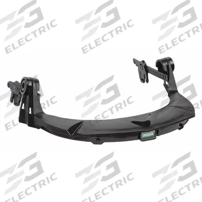 MSA Face Shield Frame: Slotted Attachment Type, Plastic, Black - MSA Hard Hat Adapters for Face Shields