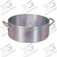 VOLLRATH Brazier: 14 1/4 in Dia, 5 3/8 in Overall Ht, Aluminum, 2 ga Gauge, Welded Handle (MPN 68218)