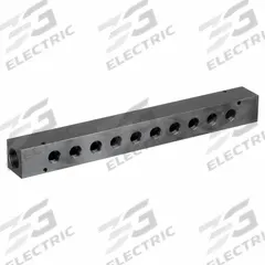 PNEUMADYNE INC Pipe Manifold Fitting: Inline, NPT x NPT, Rectangle, Aluminum, 3/4 in NPT, 3/8 in NPT (MPN M35-375-10). Key specifications — Material: Aluminum; Brand: PNEUMADYNE INC; Specific Fitting Shape: Rectangle.
