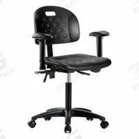 Ergonomic Chair: Polyurethane, Arms Included, Ht Range 19 3/4 in to 27 1/2 in, 18 in Seat Wd, Adj (MPN BR-HPMBCH-RG-T0-A1-NF-RC-BLK). Key specifications — Foot Support: No; Back Tilt Backward: 13.5°; Back Tilt Forward: 10.5°; Base Material: Nylon; Brand: APPROVED VENDOR; Product Type: Ergonomic Chair; ESD-Safe: Not ESD Safe.