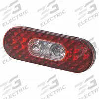 GROTE Stop/Turn/Tail Light: LED, Stop, Turn, and Tail Combo Light, Clear/Red, Oval, Pigtail, GROTE (MPN 54702). Key specifications — Standards: FMVSS 108; Electrical Connection: Pigtail; Brand: GROTE; Installation Type: Permanent; Lens Color: Red; Mount Type: Grommet; Lighting Technology: LED; Light Type: Stop, Turn, and Tail Combination Light.