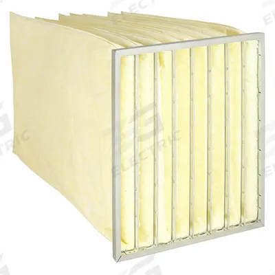 GRAINGER Pocket Air Filter: 24 in x 24 in x 36 in, MERV 14, Yellow, Fiberglass - MERV 14 Pocket Air Filters