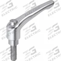 KIPP Adjustable Handle: SS, 3/8"-16 Thread, 20 mm Thread Lg, 80 mm Lg, Silver (MPN K0124.93A4X20). Key specifications — Brand: KIPP.