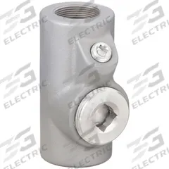 Sealing Fitting - Vertical and Horizontal: Aluminum, 4 in Trade Size, Female, 11 1/32 in Overall Lg (MPN EYSEF400AL). Key specifications — Brand: APPLETON ELECTRIC; Finish: Powder Coated; Connection Type: Threaded; Thread Gender: Female; Ends - Hazardous Fittings: 4 in FNPT x 4 in MNPT; Material: Aluminum; Hazardous Location Rating: Class I, Division 1 and 2, Groups C, D; Thread Type: NPT.