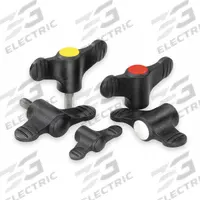 KIPP Hand Knob: Wing, Plastic w/ SS Thread, 3/8"-16 Thread, 40 mm Thread Lg, 75 mm Dia (MPN K0274.02A4X40). Key specifications — Brand: KIPP.