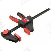 BESSEY Trigger Clamp: Soft-Touch Grooved, 12 in Max Jaw Opening, 4 3/4 in to 16 1/2 in, One Handed (MPN EHKM12). Key specifications — attr663922: BESSEY.