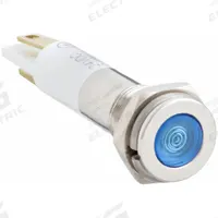 APPROVED VENDOR Flush Panel Light: 5/16 in Panel Mounting Hole Dia, LED, Blue, Flush Head, H08 (MPN 24M068). Key specifications — Brand: APPROVED VENDOR; Electrical Connection: 0.11 Male Quick Disconnect.