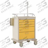 METRO Medical Procedure Cart: Steel, (2) Swivel/(2) Swivel with Brake, Taupe, Yellow, 5 Drawers (MPN MBX3110ISO). Key specifications — Material: Steel; Drawer Color: Yellow; Brand: METRO; Caster/Wheel Configuration: (2) Swivel; Cabinet Color: Taupe.