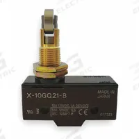 OMRON Snap Action Switch: Plunger Actuator, 1NO/1NC, Screw (MPN X-10GQ21-B). Key specifications — AC Contact Rating: 2 A @250 V; Electrical Connection: Screw; Series: X; Brand: OMRON.