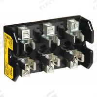 BUSSMANN Fuse Block: Open Block Design, 3 Pole, 600 V AC, Box Lug, Non-Indicating (MPN T60060-3CR). Key specifications — Brand: BUSSMANN.